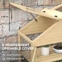 Outsunny Szklarnia z Półką, przezroczysta Obudowa, Okno dachowe, zamykane Drzwi, Akrylowa, Ramka z Drewna, 100x56,5x178 cm(m-4)