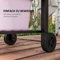 Outsunny Holzkohlegrill Smoker BBQ-Smoker, 1 Ablage, 1 Handtuchhalter, 2 Grillroste, 113 cm x 65 cm x 108 cm, Schwarz(m-7)