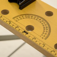 DURHAND Établi pliant établi de serrage avec 4 serre-joints table de travail, charge 100 kg, 62,5x60,5x78,5cm, gris(m-8)