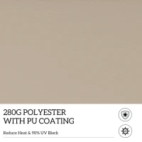 Outsunny Markiza zewnętrzna ręczna przegubowa 4 m z korbą ręczną aluminium kolor biały + beżowy(m-5)