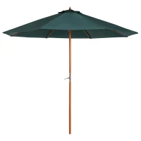 Houten zonnescherm houten parasol tuinscherm balkonparasol marktparasol(m-1)