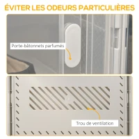 HOMCOM Meuble de rangement modulable, 18 cubes, meuble à chaussures empilables, vêtements, livres, jouets, blanc et transparent(m-5)