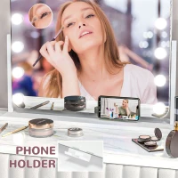 HOMCOM 14 LED bulb Tabletop Makeup Mirror, with Adjustable Settings(m-7)