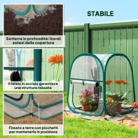 Outsunny Mini Serra Pop Up con Copertura in Plastica, Finestra Avvolgibile e Borsa, 70x70x80 cm, Trasparente(m-6)