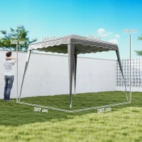 Outsunny 2.5 x 2.5M Pop up Garden Tent - Grey(m-3)