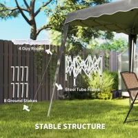 Outsunny 2.5 x 2.5M Pop up Garden Tent - Grey(m-6)