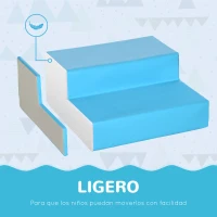 HOMCOM Juego de 6 Bloques de Espuma para Niños de 12-36 Meses Juguete Educativo de Construcción 150x100x24 cm Multicolor(m-7)