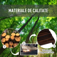 Outsunny Raft pentru Flori – 4 Niveluri Lemn pentru Interior sau Gradina(m-5)