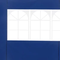 Outsunny 2 Paredes Parte Laterales para Carpa 3x2 Lado Parasol de Gazebo Tela Oxford con 2 Ventanas Medidas Apto para 3x3 3x6 Azul(m-8)