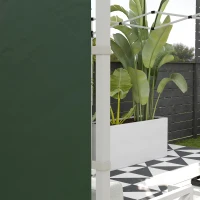 Outsunny 2 Paredes Laterales para Carpa 295x195 cm con Ventana Enrollable y Puerta con Cremallera para Carpa 3x3 m o 3x6 m Verde(m-9)