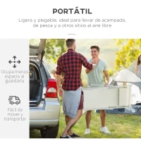 Outsunny Conjunto de 2 Tumbonas Plegables de Aluminio con Respaldo Regulable en 5 Posiciones Reposacabezas 58x96,5x91,5 cm Blanco(m-4)