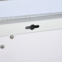 kleankin Specchio Bagno con Luce LED, Sistema Anti-Appannamento e Tasti Touch, 90x60cm, Argento(m-9)