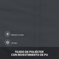 Outsunny Toldo Retráctil de Exterior con Marco de Aluminio Ángulo de Inclinación Ajustable Anti-UV 150x120 cm Gris Oscuro(m-4)