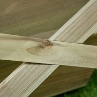 Outsunny Jardinera de Escalera de 3 Niveles Maceteros de Madera Jardinera Vertical con Tela no Tejida y Orificios de Drenaje Huerto Urbano para Plantas Macetas Flores Jardín 71x61x77 cm Natural(m-8)