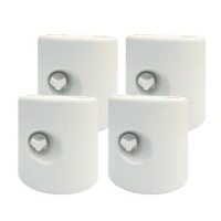 Outsunny Pack de 4 Pesos para Carpas Plegables Soportes Rellenables con 9,2 kg de Agua o 12 kg de Arena Ø24x25,5 cm Blanco(m-1)