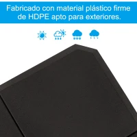 Outsunny Set de 4 Piezas Soporte de Parasol Base para Sombrilla Terreza o Jardín Rellenable de 80 kg de Agua o 120 kg de Arena Estable 100x100x9,5 cm Negro(m-7)