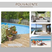 Outsunny Silla Adirondack de Madera 77x94x97 cm para Jardín Terraza Exterior de Estilo Rústico Carga 130kg Blanco(m-7)