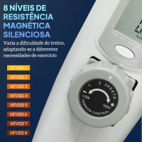 SPORTNOW Mini Bicicleta Estática com Resistência Magnética de 8 Níveis Ecrã LCD e Pedais Antiderrapantes para Exercitar Braços e Pernas 48x43x31 cm Branco(m-5)