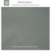 Outsunny Toldo de Repuesto 4x3 m con Techo Doble para Cenador con Orificios de Drenaje Solo Toldo NO Incluye Marco Gris Oscuro(m-4)