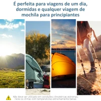 Outsunny Tenda de Campismo Familiar para 4-5 Pessoas com 2 Quartos 2 Bolsos e Janelas com Malha Impermeável 400x275x210 cm Cinza(m-4)