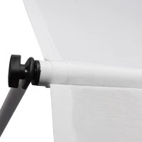 Outsunny Toldo Manual Retráctil 300x150x170-280 cm con Altura Ajustable Manivela y Protección Solar para Terraza Blanco(m-9)