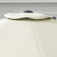 Outsunny Toldo de Recambio de Sombrilla de 3 m Toldo de Repuesto para Sombrilla de Patio con Ventilación Superior Crema(m-9)