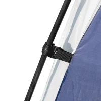 Outsunny Toldo Camping Plegable 3,5x3,5 m con Gancho Bolsa de Transporte Impermeable y Protección UV para Terraza Playa Azul(m-9)