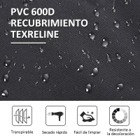 Outsunny Cama de Acampada con 1 Bolsillo Lateral Bolsa de Transporte y Marco de Acero Carga 150 kg 190x68x52 cm Negro(m-5)