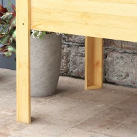 Outsunny Jardinera de Cultivo con Enrejado Huerto Urbano para Trepar Enredaderas Verduras Plantas Flores 120x60x75 cm Natural(m-8)