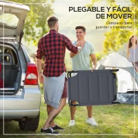 Outsunny Tumbona de Jardín con Toldo Ajustable Respaldo Regulable en 4 Niveles Reposacabezas para Terraza 70x200x45 cm Gris(m-5)