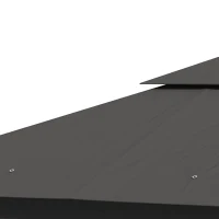 Outsunny 3 x 3(m) Steel Frame Double Roof Garden Gazebo - Grey(m-8)