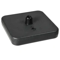 Outsunny Base de Sombrilla de Jardín Cuadrada Mástil Ø32-38 mm Rellenable de Arena 12 kg y Agua 9L 38x38x12 cm Negro(m-1)