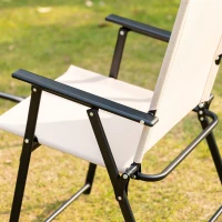 Outsunny Conjunto de Muebles de Jardín con 4 Sillas Plegables Mesa de Comedor de Vidrio y Sombrilla Inclinable Protección del Sol para Patio Terraza Exterior 80x80x70 cm Beige(m-10)