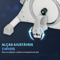 SPORTNOW Mini Bicicleta Estática com Resistência Magnética de 8 Níveis Ecrã LCD e Pedais Antiderrapantes para Exercitar Braços e Pernas 48x43x31 cm Branco(m-7)