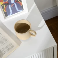 HOMCOM Elegant Chest of Two Drawers - White/Gold-Tone(m-9)