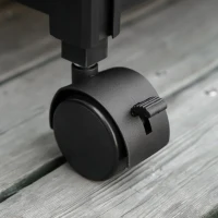 Outsunny Jardinera de Plástico con Ruedas y Agujeros de Drenaje para Cultivo de Plantas en Exterior 50x50x33 cm Marrón(m-7)