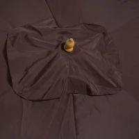 Outsunny Sombrilla Parasol 295x200x255 cm para Jardín Terraza con Mástil de Madera y Toldo de Poliéster 180g/m² Color Café(m-9)