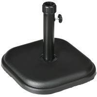 Outsunny Base de Sombrilla de Jardín Peso 11 kg Soporte para Parasol Pie de Parasol para Mástil de Ø32-38 mm 36x36x31 cm Negro