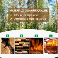 Outsunny Jardinière avec treillis bac à fleurs jardinière sur pied 64 x 28 x 75 cm inserts d'irrigation bois massif(m-7)