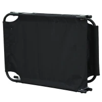 Outsunny Tumbona de Jardín con Respaldo Ajustable en 4 Niveles Almohada Marco de Acero y Orificio de Lectura 190x56x28 cm Negro(m-9)