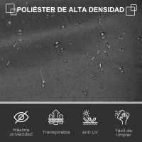 Outsunny Toldo Lateral Retráctil 300x160 cm Pantalla Enrollable Mampara de Privacidad y Protección Solar para Balcón Terraza Gris(m-7)