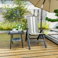 Outsunny Rattan Reclining Garden Chairs - Grey(m-9)