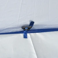 Outsunny Sombrilla de Playa con Panel Lateral Ø191x211 cm con Manivela Manual Techo Inclinable 2 Bolsillos 2 Ventanas para Jardín(m-8)