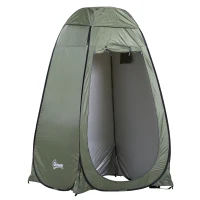 Outsunny Tienda de Ducha Pop-Up Tienda de Privacidad Portátil Tienda Instantánea  con Bolsa de Transporte para Baño Vestuario Cambiador 120x120x190 cm Verde(m-2)