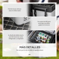 Outsunny Nevera Portátil Compresor 40L Congelador de Coche 12/24V CC hasta -22 ℃ con Pantalla Táctil y Asas Plegables para Barco Camión 67,2x36x40,5 cm Gris y Negro(m-7)