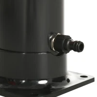 Outsunny Ducha Solar de Jardín 20L con Cabezal de Ducha Redondo Grifo Agua Caliente Máx. 60℃ para Piscina 15,5x15,5x222 cm Negro(m-9)