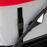PawHut Carrito para Perros Pequeños 3 en 1 con Vagón Desmontable Cesta de Almacenaje Correas de Seguridad y Cojín Rojo(m-9)