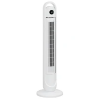 HOMCOM Torenventilator met Klimaatbeheersing, Timer, Afstandsbediening, Drie Modi, LCD-Display, Wit(m-10)