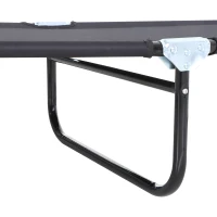 Outsunny Tumbona Plegable Reclinable con Ángulo Ajustable de 5 Posiciones para Jardín Exterior Piscina Terraza Camping Carga 120 kg 188x56x28 cm Negro(m-8)