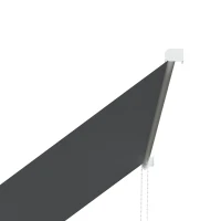 Outsunny Toldo Retráctil de Exterior con Marco de Aluminio Ángulo de Inclinación Ajustable Anti-UV 150x120 cm Gris Oscuro(m-9)